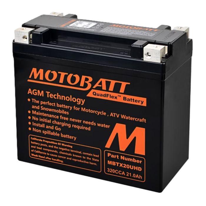 Batteria Agm Motobat 21 Ah Mbtx20uhd Potenziata Per Harley