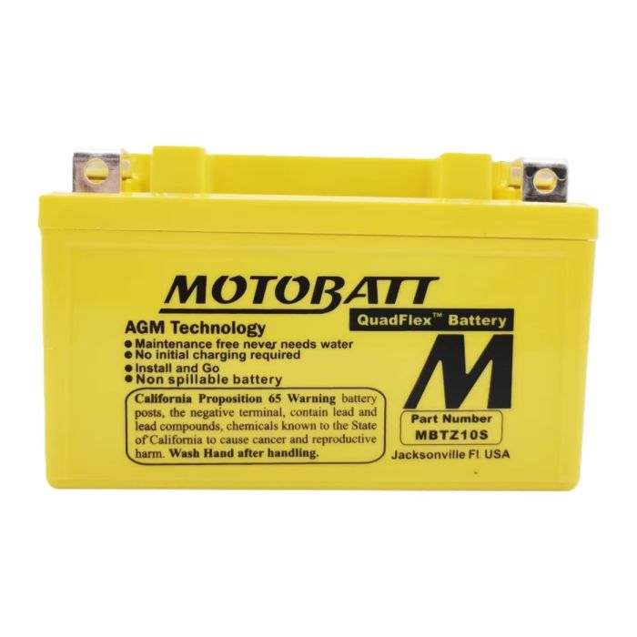Batteria Potenziata Agm Motobatt 8,6 Ah Mbtz10s