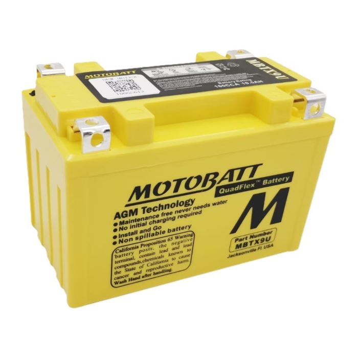 Batteria Potenziata Agm Motobatt 10,5 Ah Mbtx9u