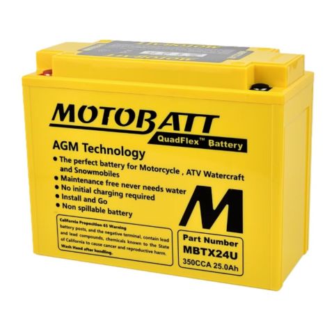 Batteria Potenziata Agm Motobatt 25 Ah Mbtx24u