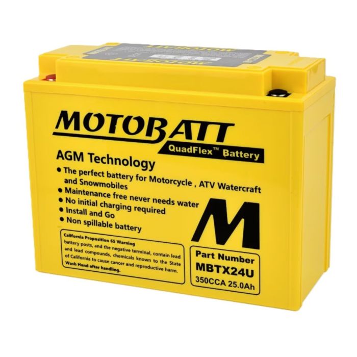 Batteria Potenziata Agm Motobatt 25 Ah Mbtx24u