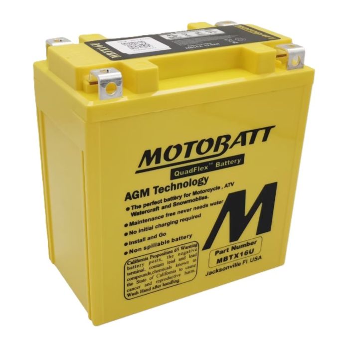 Batteria Potenziata Agm Motobatt 19 Ah Mbtx16u