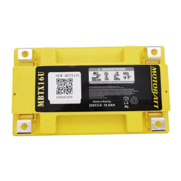 Batteria Potenziata Agm Motobatt 19 Ah Mbtx16u