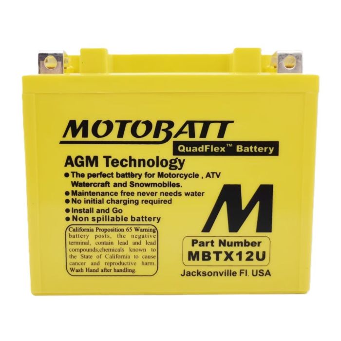 Batteria Potenziata Agm Motobatt 14 Ah Mbtx12u