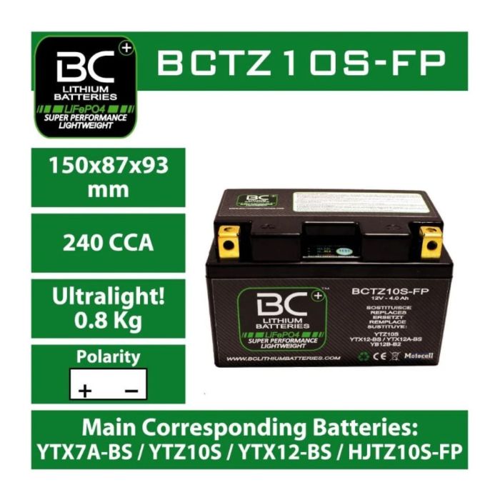 Batteria Litio Lifepo4 Bctz10s-fp