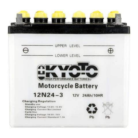 Batteria Moto Kyoto 12n24-3 Con Acido