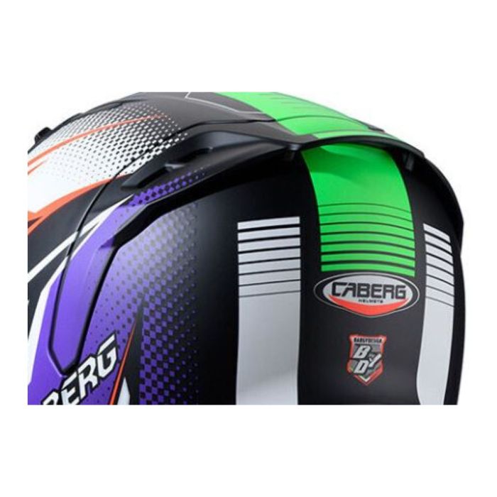 Caberg Avalon X Spoiler Post. Gurkha Nero Op./arancio Fl./ve