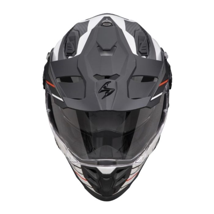 Casco Scorpion Adf-9000 Air Feat Bianco Opaco-nero-ro