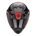 Casco Scorpion Adx-2 Galane Argento-nero-rosso