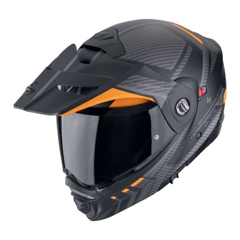 Casco Scorpion Adx-2 Lewis Nero Opaco-arancione