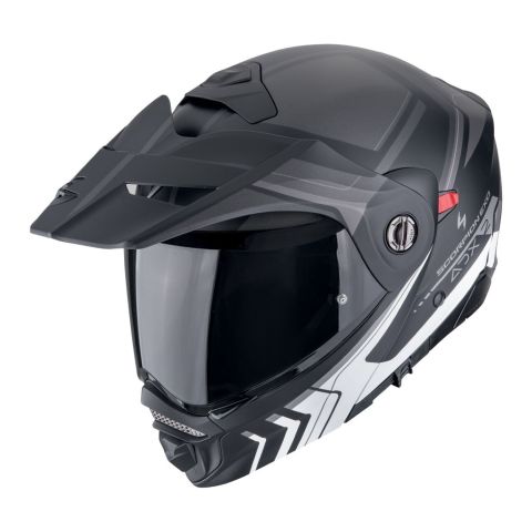 Casco Scorpion Adx-2 Lewis Nero Opaco-argento