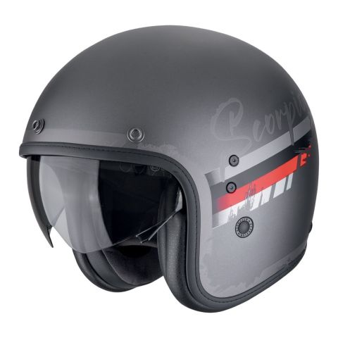Casco Scorpion Belfast Evo Adonis Argento Opaco-rosso