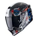 Casco Scorpion Covert Fx Skullz Nero-grigio-rosso
