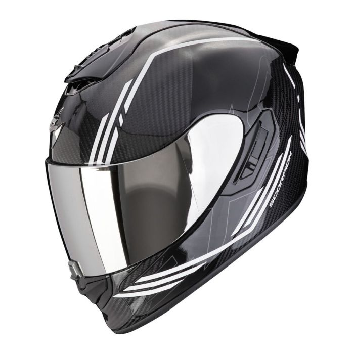 Casco Scorpion Exo-1400 Evo Ii Carbon Air Reika Nero-bianco