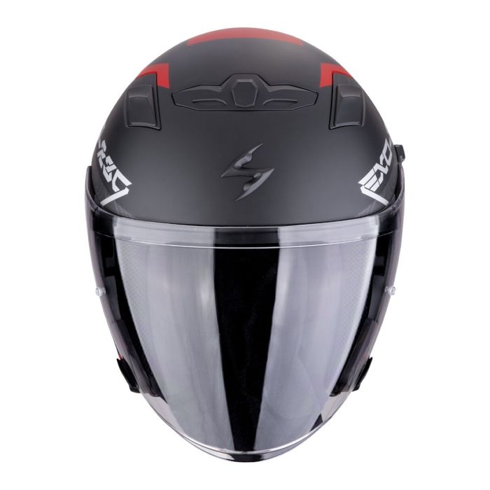 Casco Scorpion Exo-230 Band Nero Opaco-rosso-arg
