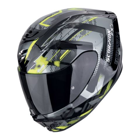 Casco Scorpion Exo-391 Clutter Nero-giallo Neon