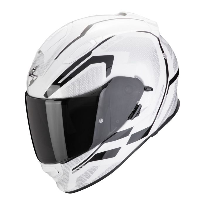 Casco Scorpion Exo-491 Kripta Bianco-nero