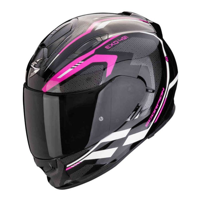 Casco Scorpion Exo-491 Kripta Nero-rosa-bianco