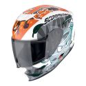Casco Scorpion Exo-jnr Air The4elements Bianco-blu-arancione