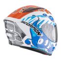 Casco Scorpion Exo-jnr Air The4elements Bianco-blu-arancione