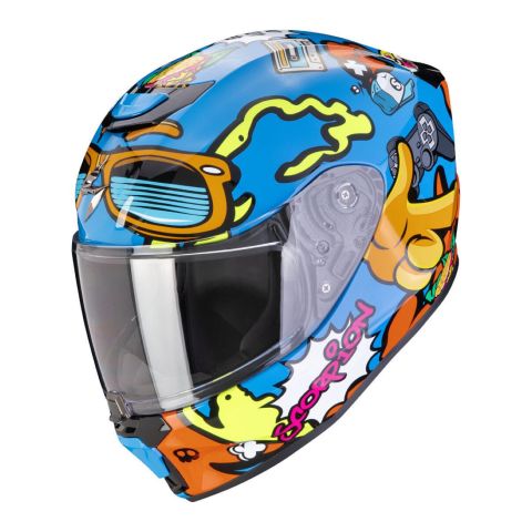 Casco Scorpion Exo-jnr Air Fun Blu-arancia