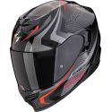 Casco Scorpion Exo-520 Evo Air Terra Nero-argento-rosso
