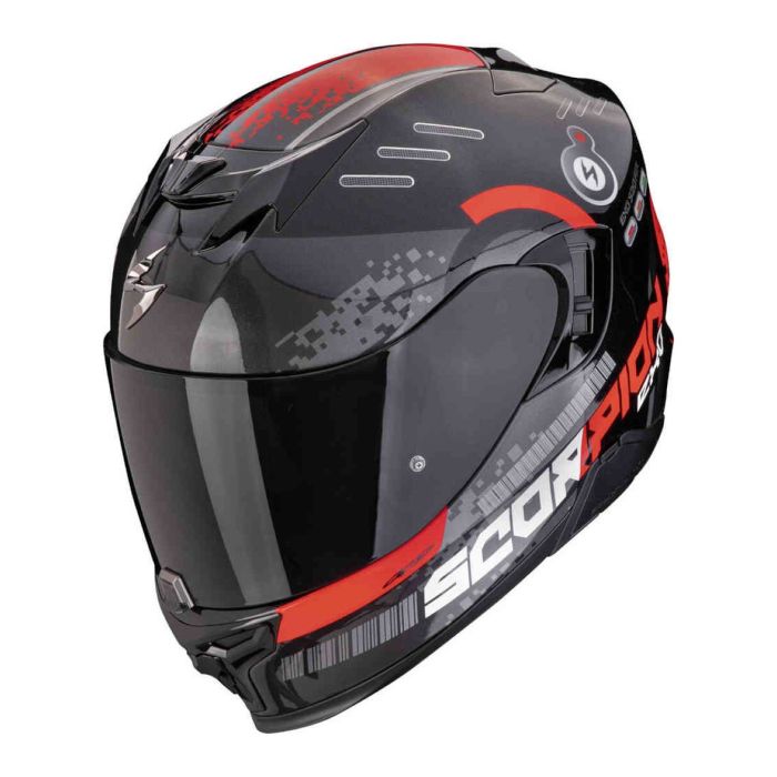 Casco Scorpion Exo-520 Evo Air Titan Nero Metal-rosso