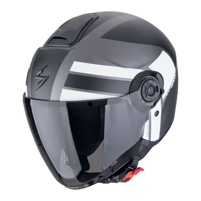 Casco Scorpion Exo-city Ii Blur Argento Opaco-nero-b