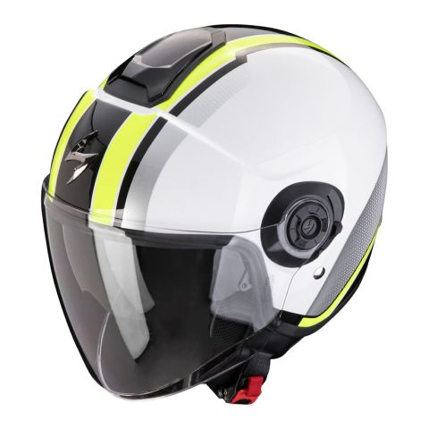 Casco Scorpion Exo-city Ii Vel Bianco-giallo Neon
