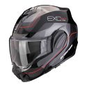 Casco Scorpion Exo-tech Evo Pro Commuta Nero-argento-rosso