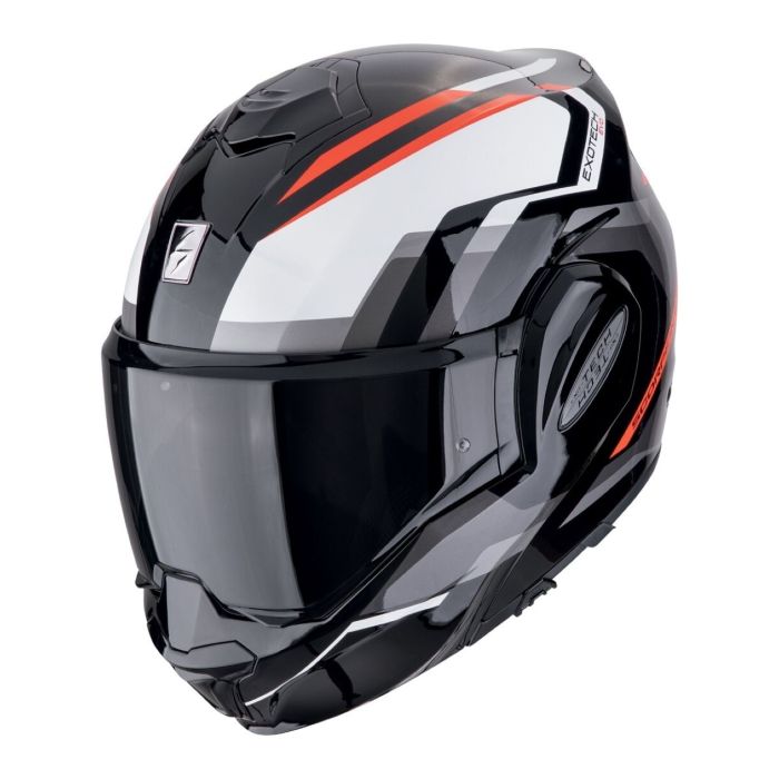 Casco Scorpion Exo-tech Evo Furio Bianco Opaco-nero-ro