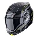 Casco Scorpion Exo-tech Evo Conquer Nero-neon Giallo