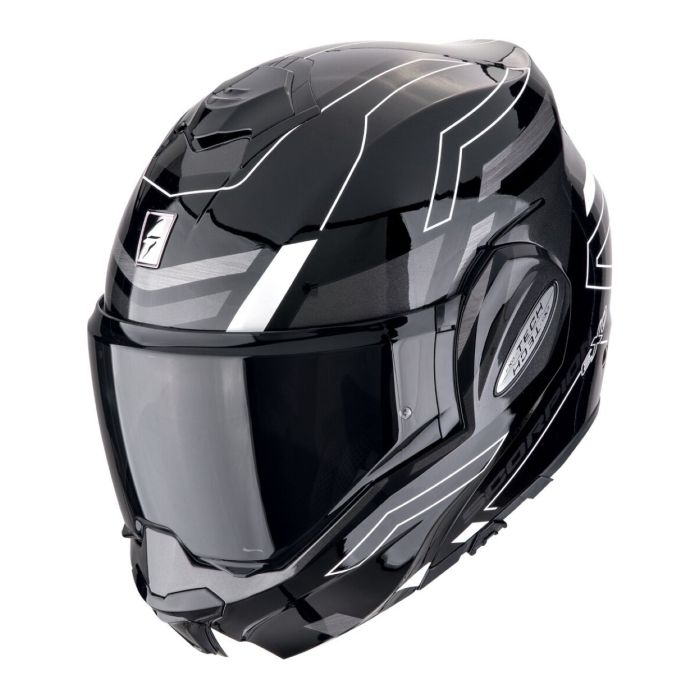 Casco Scorpion Exo-tech Evo Conquer Nero-bianco