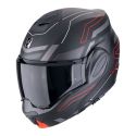 Casco Scorpion Exo-tech Evo Conquer Nero Opaco-rosso