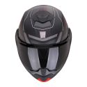 Casco Scorpion Exo-tech Evo Conquer Nero Opaco-rosso