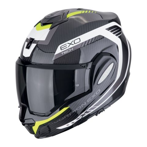 Casco Scorpion Exo-tech Evo Carbon Cosy Nero-neon Giallo