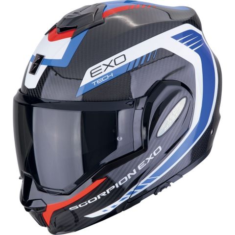 Casco Scorpion Exo-tech Evo Carbon Cosy Nero-blu-rosso