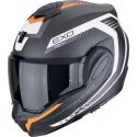 Casco Scorpion Exo-tech Evo Carbon Cosy Nero Opaco-arancione