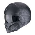Casco Scorpion Exo-combat II Spiderweb Nero Opaco-argento