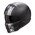 Casco Scorpion Exo-combat II Lord Nero Opaco-argento