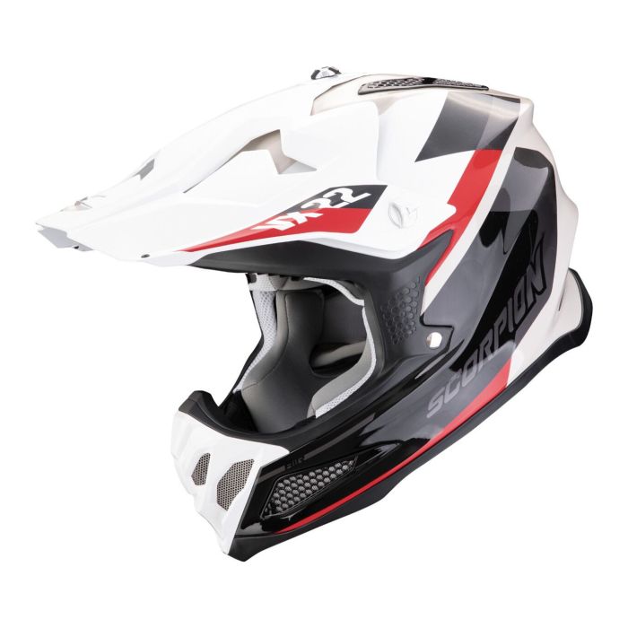 Casco Scorpion Vx-22 Air Beta Nero-rosso-bianco