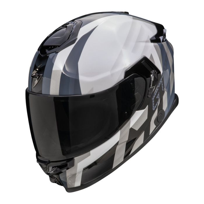 Casco Scorpion Exo-gt Sp Air Touradven Bianco Perla-argento