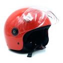 Casco Jfm Demi Jet Monocolore Rosso Lucido