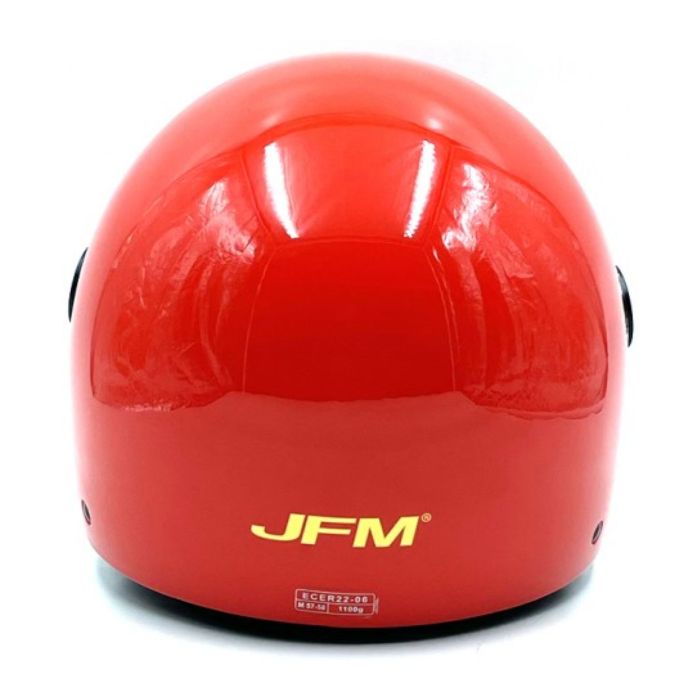 Casco Jfm Demi Jet Monocolore Rosso Lucido