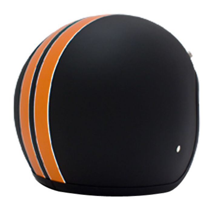 Casco Jet In Fibra Dmd Vintage Hd Nero Arancio