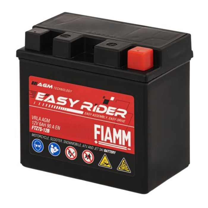 Batteria Fiamm Agm Ftz7s-12b - Ytz7s 12v. 6 Ah.