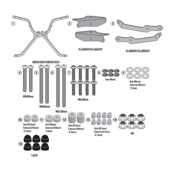 Givi Sr6118 - Attacco Posteriore Kymco Cv3 550 (22-23)