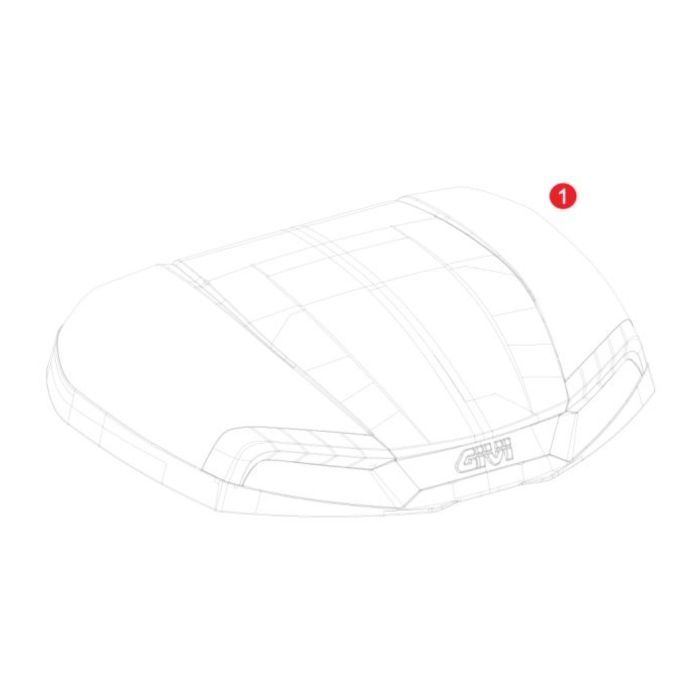Givi Ze46cnm Ricambio Coperchio E46n