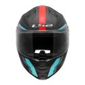 Casco Integrale Ls2 Vector II Carbon Grid 06 Red Cyan