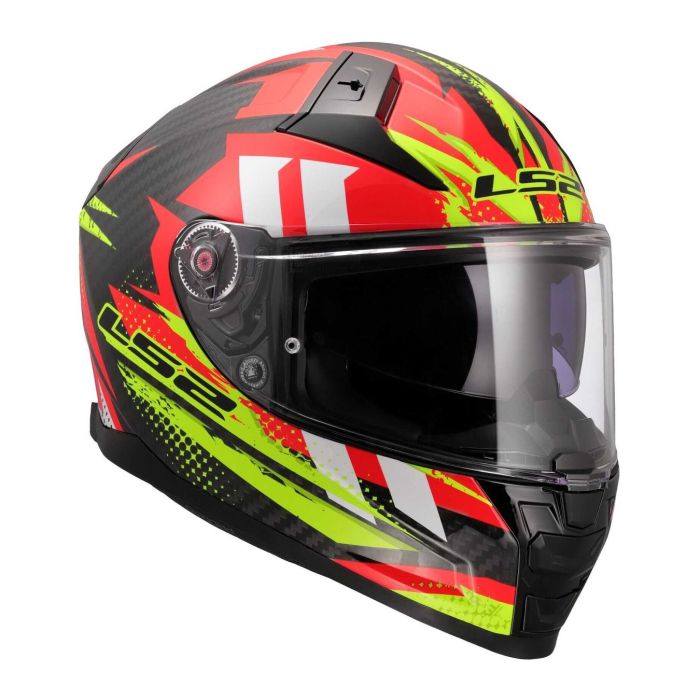 Casco Integrale Ls2 Ff811 Vector Ii Carbon Tantic Red H-v Yellow